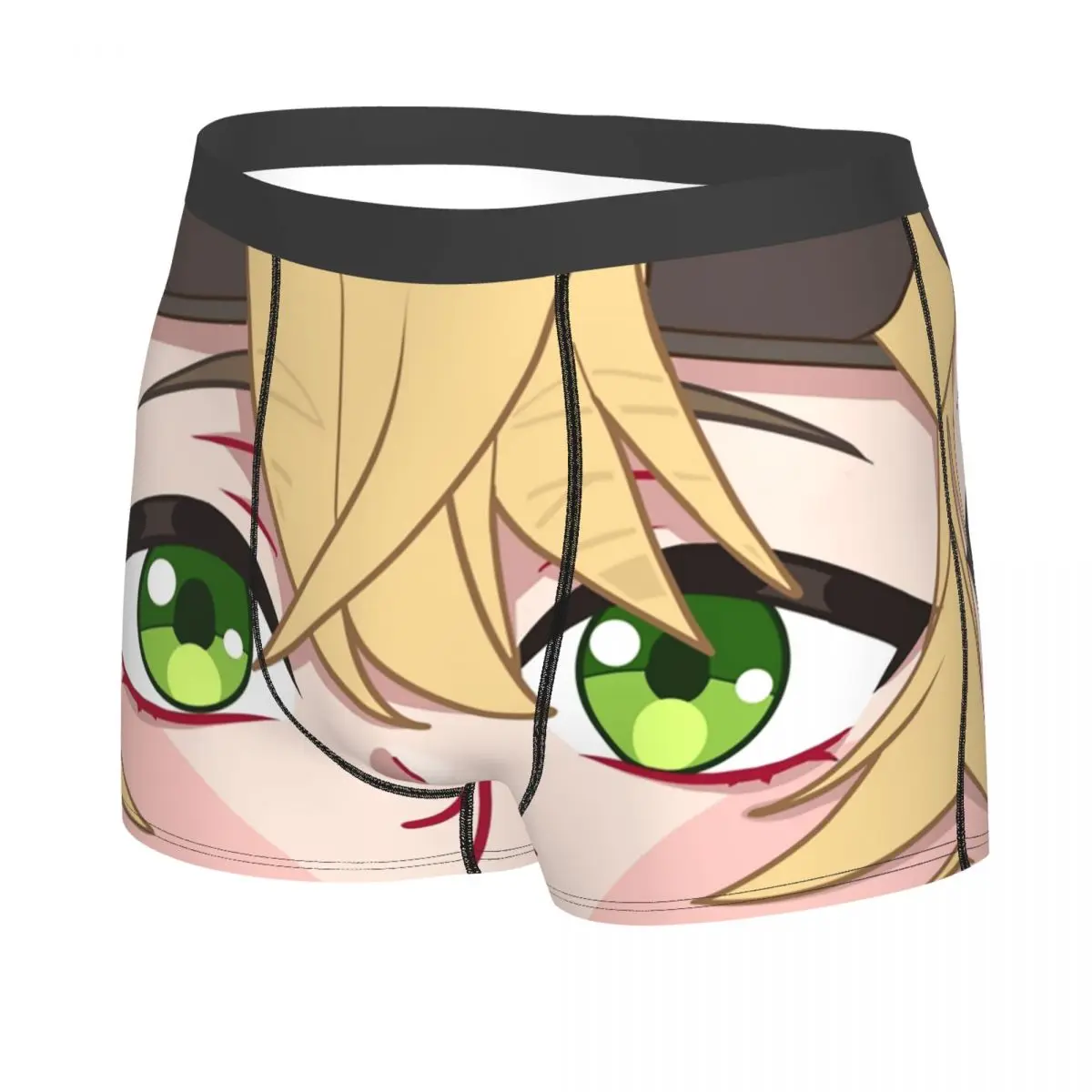 Custom Genshin Impact Thoma Face Underwear Men Stretch Funny Print Boxer Briefs