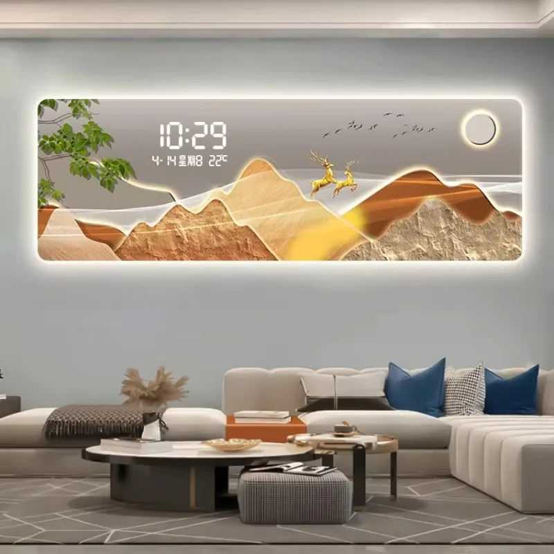Silent Battery Digital Clock Wall Luxury Acrylic Led Living Room Wall Clock Large Luminous Modern Reloj De Pared Home Decor