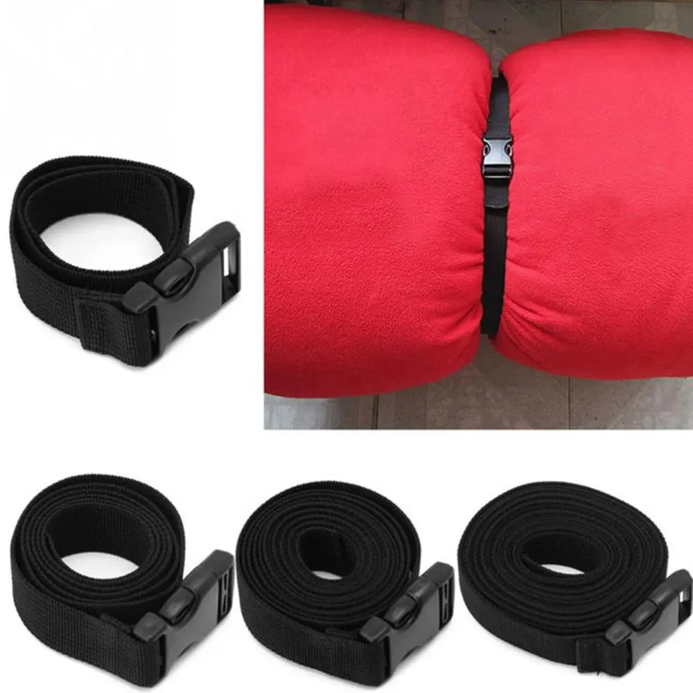 Durable 0.5~3M Nylon Cargo Tie Belt Strap Travel Tied Kits Down Luggage Holder Sleeping Bag Tighten Release Buckle Camping Tool