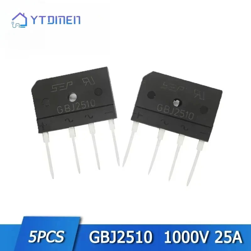 5PCS Bridge Rectifier Diode KBPC2510 KBPC3510 KBPC1510 KBPC5010 KBPC1010 GBJ1510 GBJ2510 GBJ3510 GBU1510 GBU3510 Rectifiers Kit