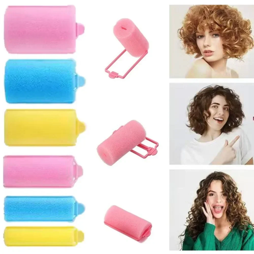 Cojín de espuma de esponja suave, rodillos para el cabello, rizadores de pelo, Kit de peluquería, formadores de ondas sin calor, herramientas de estilismo