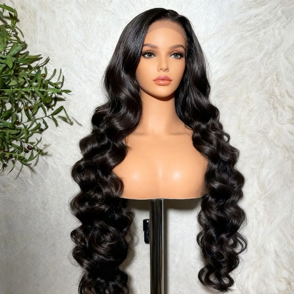 

40-дюймовые объемные человеческие волосы Парики Плотность 220 Предварительно выщипанные 13x6 Hd Парик фронтальной части шнурка 100% человеческие волосы Парик Волна воды Бразильский ха