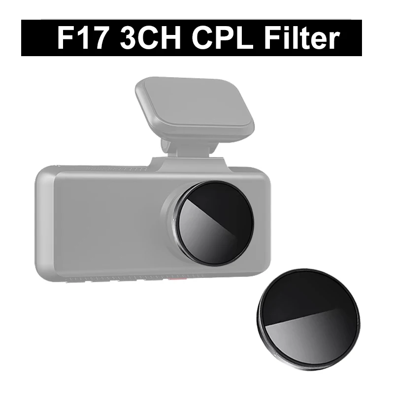 for REDTIGER Dash Cam F17 Elite / F17 3CH CPL Filter HD Lens Dust Protection Anti Glare CPL Filter