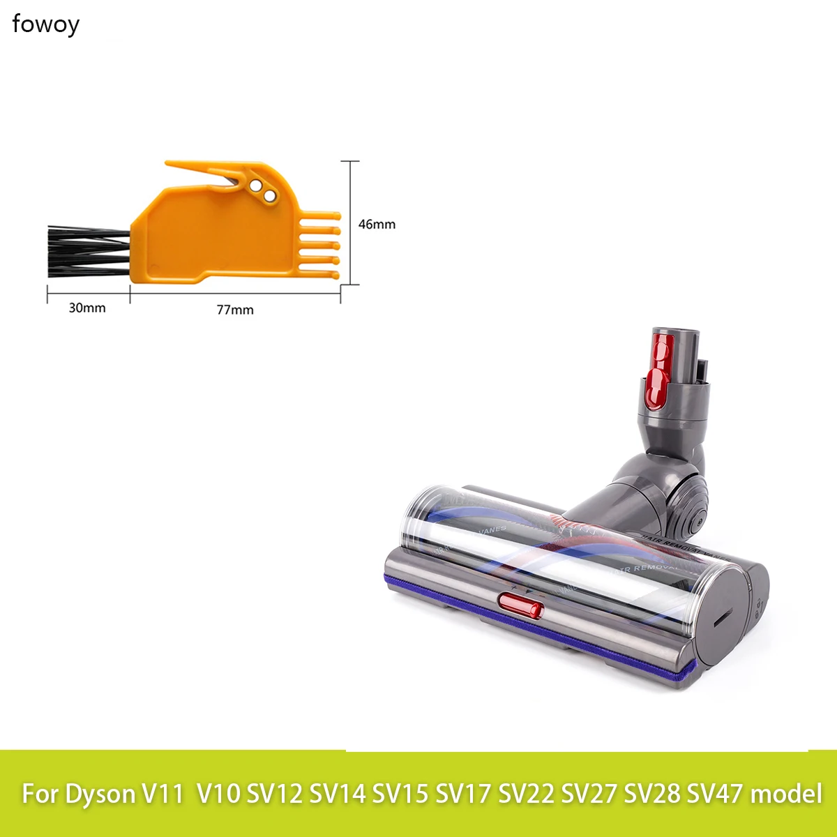 Pour Dyson V11 V10 SV12 SV14 SV15 SV17 SV22 SV27 SV28 SV47 Modell Upgrade V11 Hochdrehmoment-Reinigungskopf, Teilenummer 970100-04&05