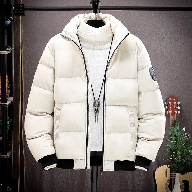 

Мужская повседневная хлопковая куртка на подкладке с воротником-стойкой, рабочая одежда, пальто, теплая зимняя модная брендовая верхняя одежда