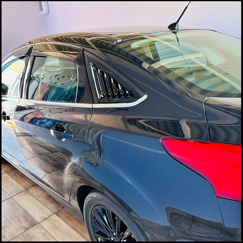 

For Ford Focus Sedan 2011-2017 Rear Triangular Window Blind Shades Louvers Shutter Cover Trim Frame Car Styling Accessories