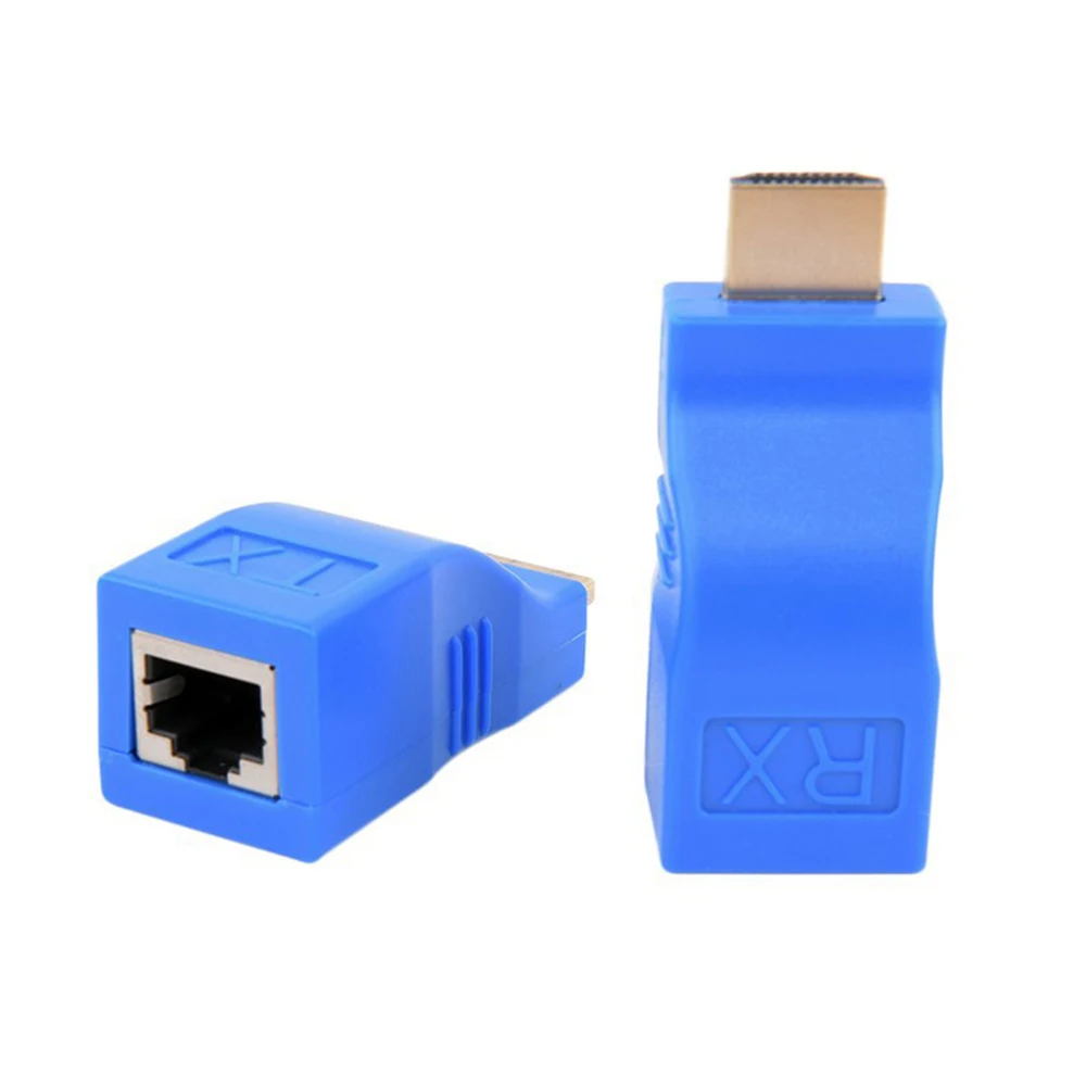 Przedłużacz zgodny z HDMI Porty HD RJ45 Sieć LAN HD 4K * 2K 1080P Przedłużacz 30m przez CAT5e/6 UTP LAN Kabel Ethernet do HDTV