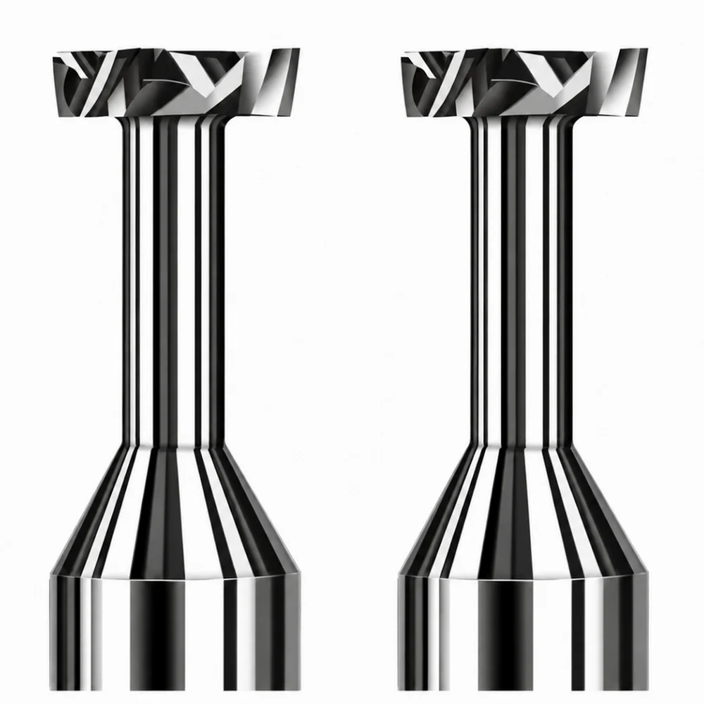3PC 4~8MM Carbide T-Slot Milling Cutters Hardened Solid Carbide Formed T-Groove End Mill CNC Router Tool Bits HRC55 for Al Steel