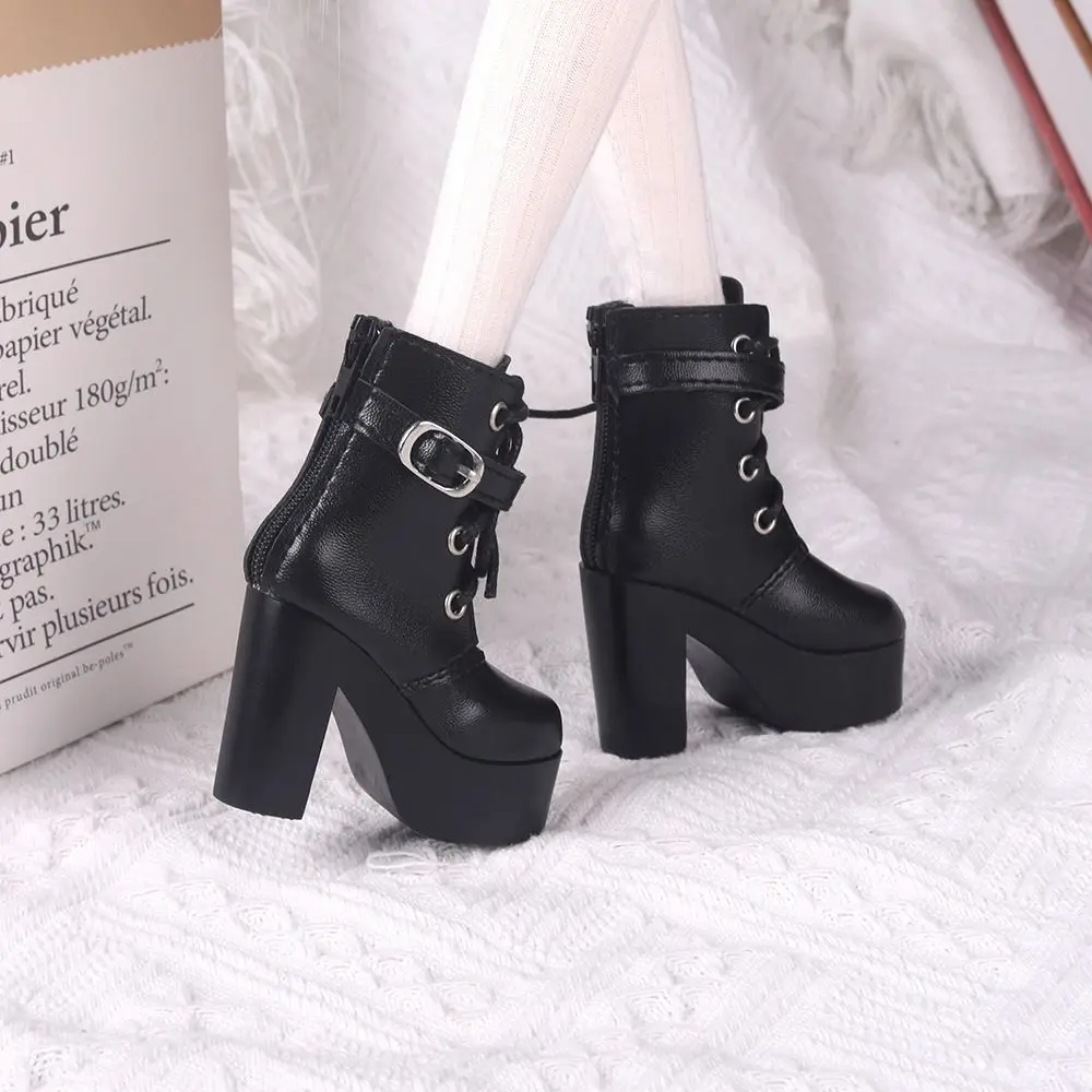 1 Pair High-top Boots High-top 1/3 BJD Doll's Boots Glossy Rifle Shoes 1/3 BJD Doll's Shoes Mini Suede 60/70cm Doll Boots Girls