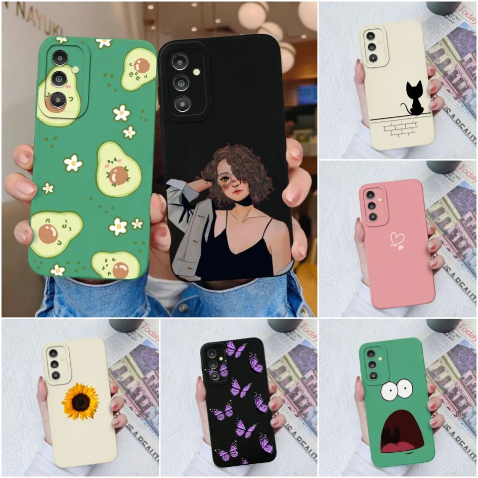 Case For Samsung Galaxy A14 A13 4G 5G Back Cover Fashion Avocado Pretty Butterfly Silicone Case For Samsung A 13 A 14 Funda Capa