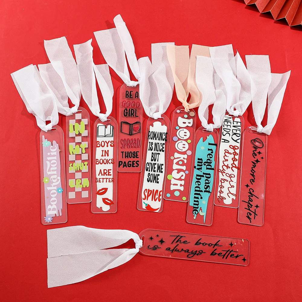 1pcs acrylic clear bookmarks, are beautiful bookmark decorations, perfect birthday gift for fiction fans, souvenirs