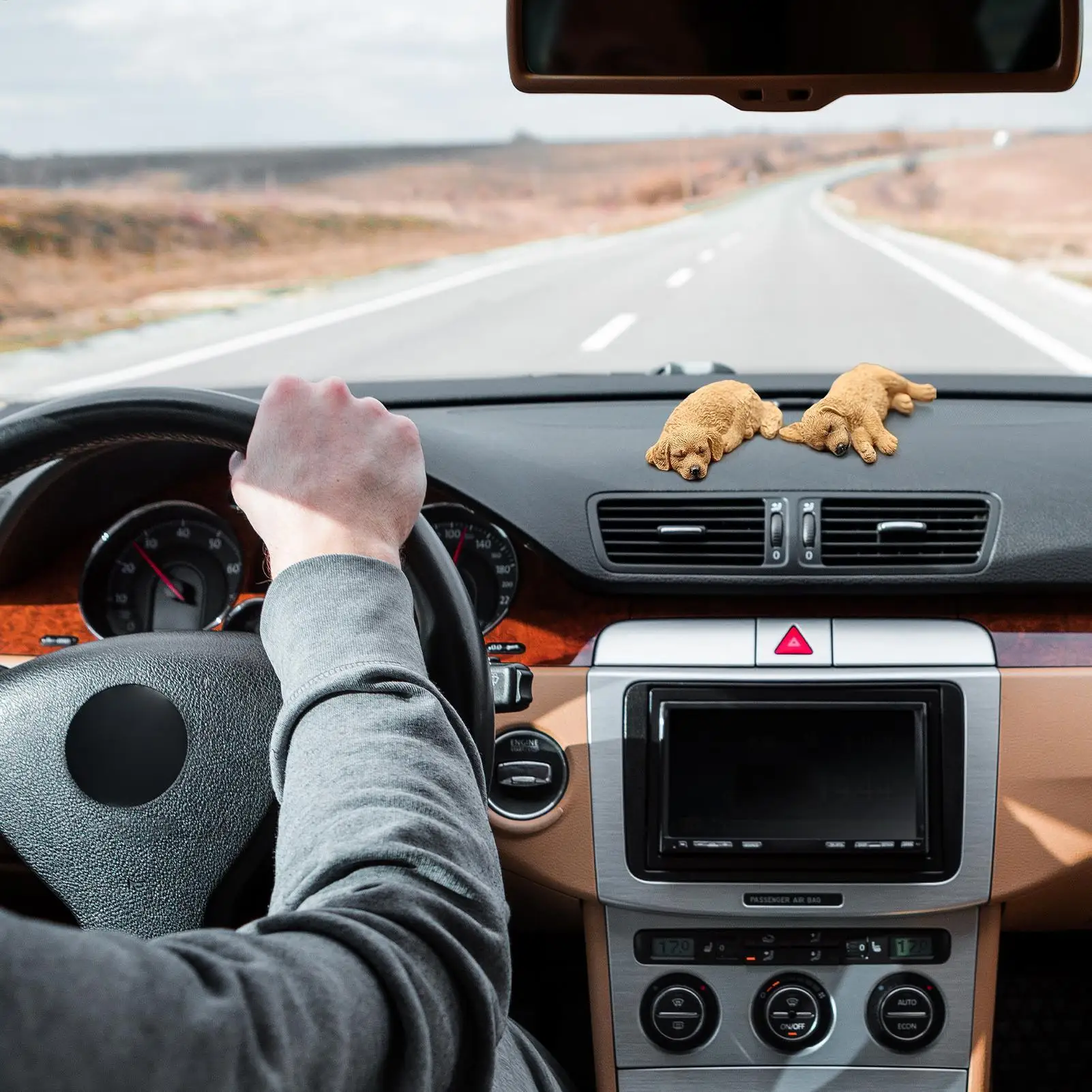 

Dashboard Figurines For Car Sleeping Dog Shape Table Decor Car Dashboard Decorations For Drivers Collectors Office Home Road