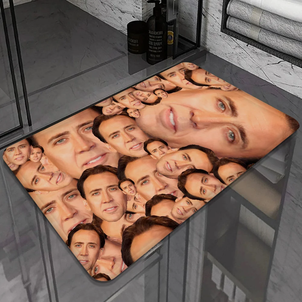 Nicolas Cage Face Hallway Carpet INS Style Soft Bedroom Floor House Laundry Room Mat Anti-skid Bedside Area Rugs