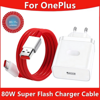80W SuperVOOC Fast USB Charger For OnePlus 9 10 Pro 11 12 13 Nord CE 3 4 Lite 5 N300 OPPO Reno 12 Realme 13 Pro GT NEO 3 5 Cable