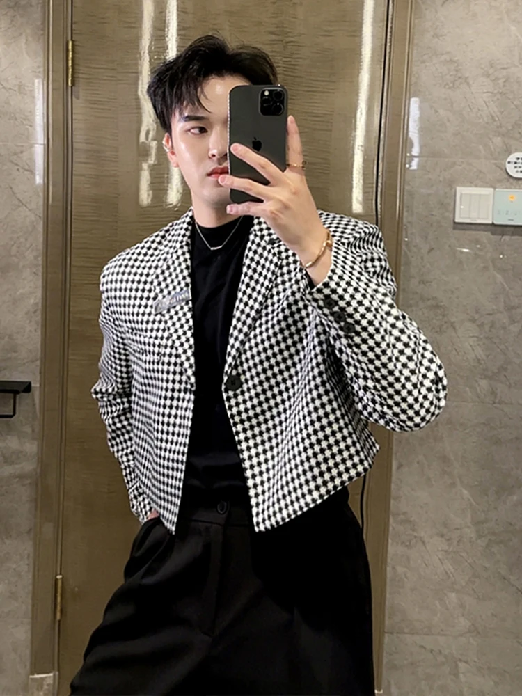 

ort Plaid Мужской костюм Jaet Осень Весна Высокая мода Модная модель M Одежда Haome Western Sle Жилет Топ Полиэстер...