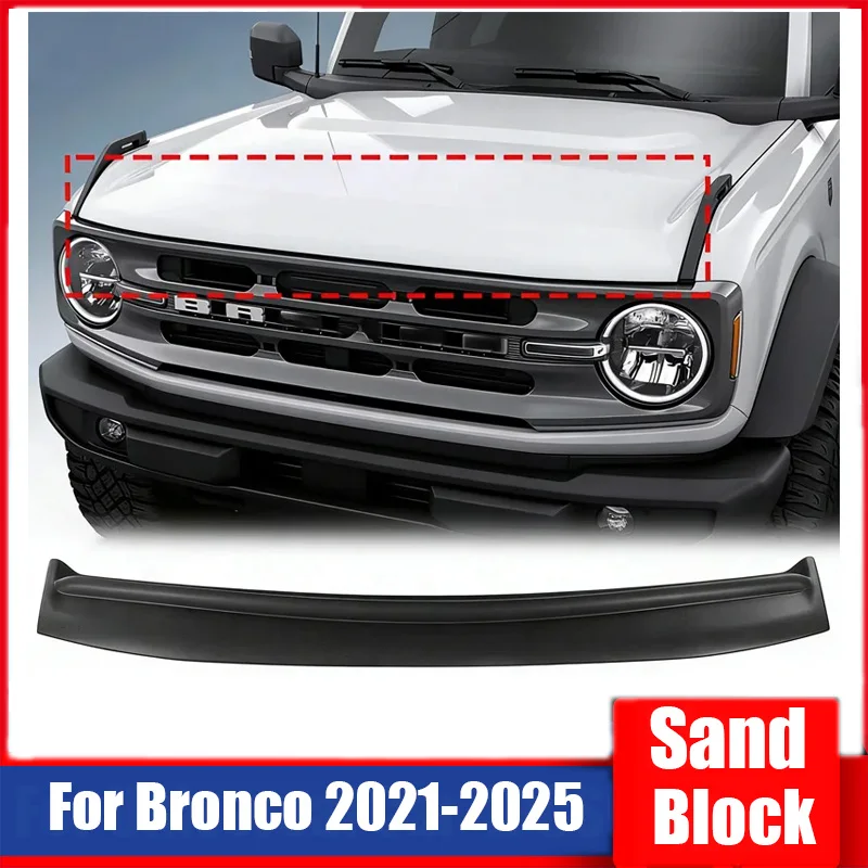 Aeroskin II Black Textured Trail-Armor Hood For Bronco 2021 2022 2023 2024 2025 Deflector Protector Accessories