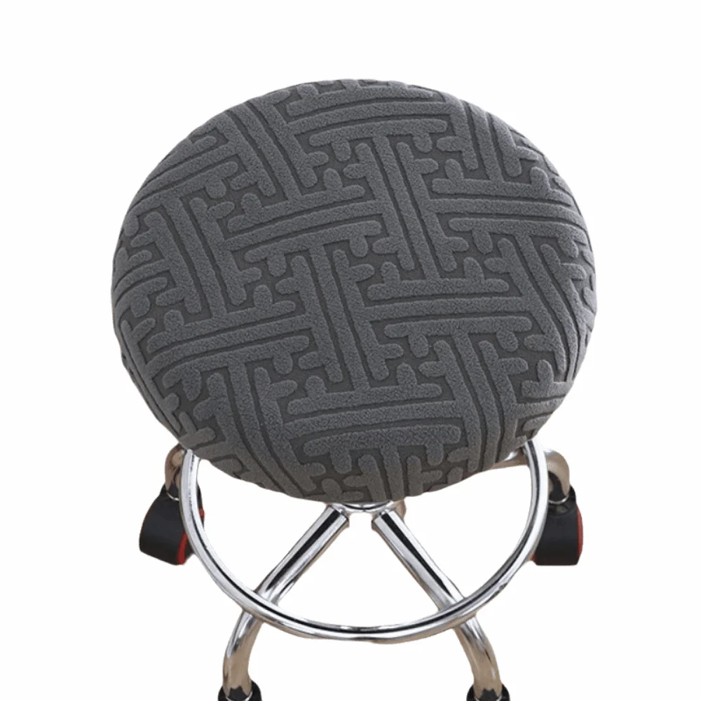 Universal Stretchable Bar Round Stool Cover Soft Skin-Friendly Chair Slipcover Thickened Breathable Seat Protector Coffee Shop
