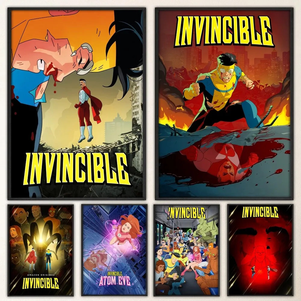 I-Invincible Season 2 Atom Eve Prints Poster Wall Painting Bedroom Living Room Wall Bar Restaurant Sticker Small