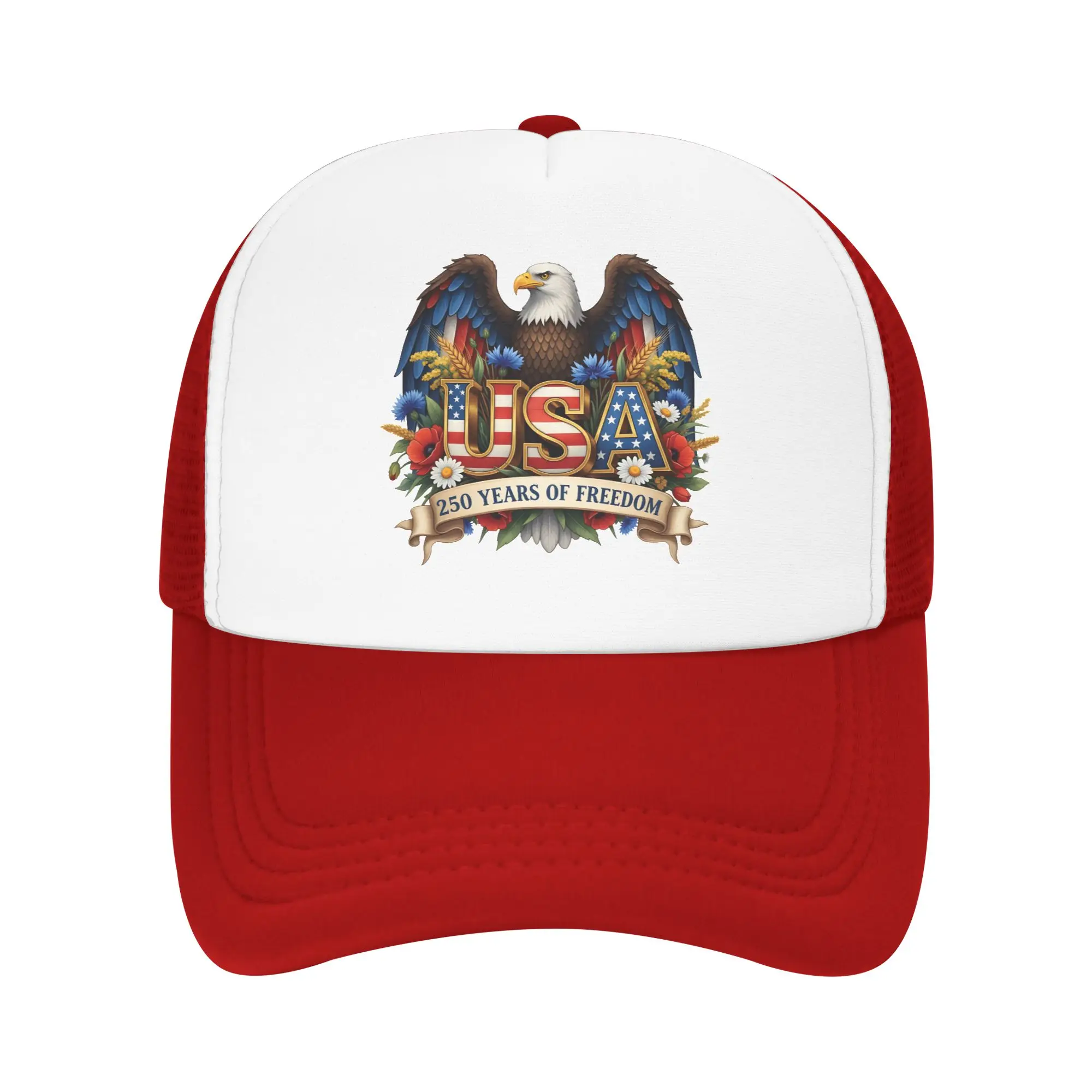 250 Years of Freedom 1776-2026 Mesh Baseball Cap Adult Sport Sun Caps Independence Day Hats Adjustable Summer Trucker Caps