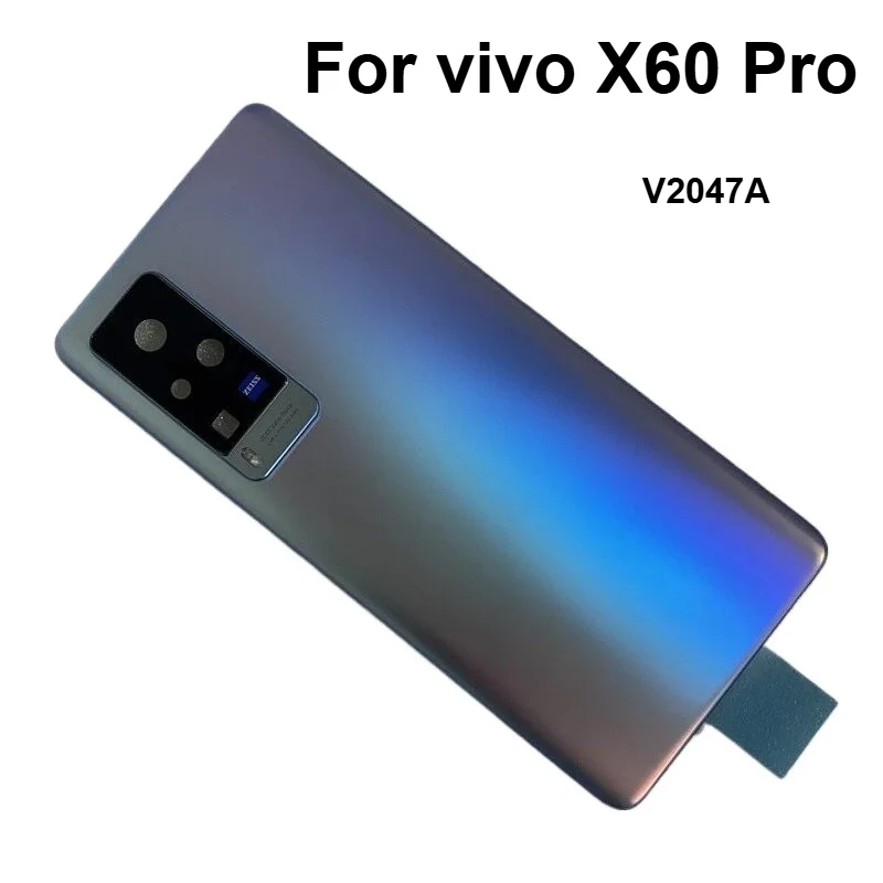 New Back Glass For vivo X60 Pro Back Battery Cover V2047A Rear Case Housing Cover For vivo X60 Pro With Lens Replace