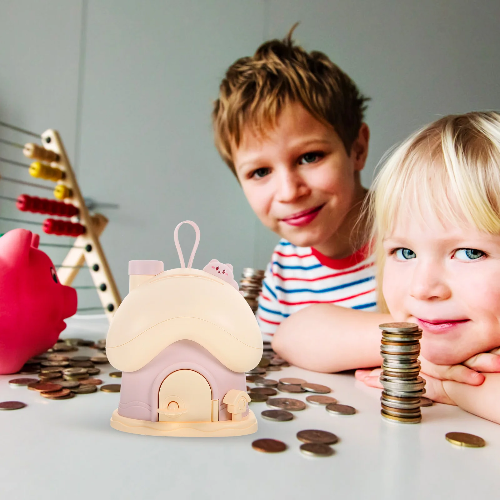 

Mushroom Shaped Piggy Bank Cartoon Coin Container Large Capacity Money Pot Cute Saving Jar for Girls Birthday Christmas Gift