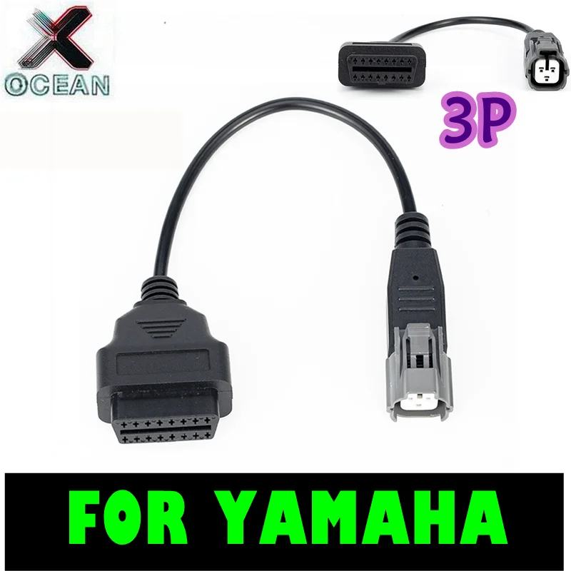 

Диагностический кабель OBD2 для Yamaha Jet-boat 3-контактный разъем жгута проводов OBD2 диагностического адаптера