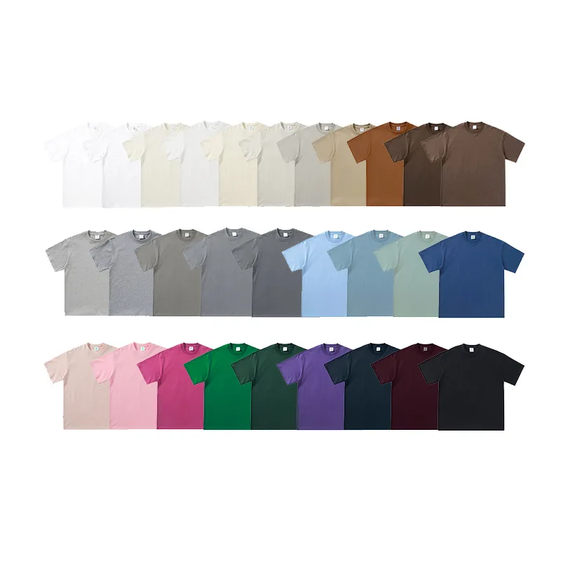 

Men's and Women's Spring and Summer Solid Color T-shirt Cotton Short-sleeved T-shirt