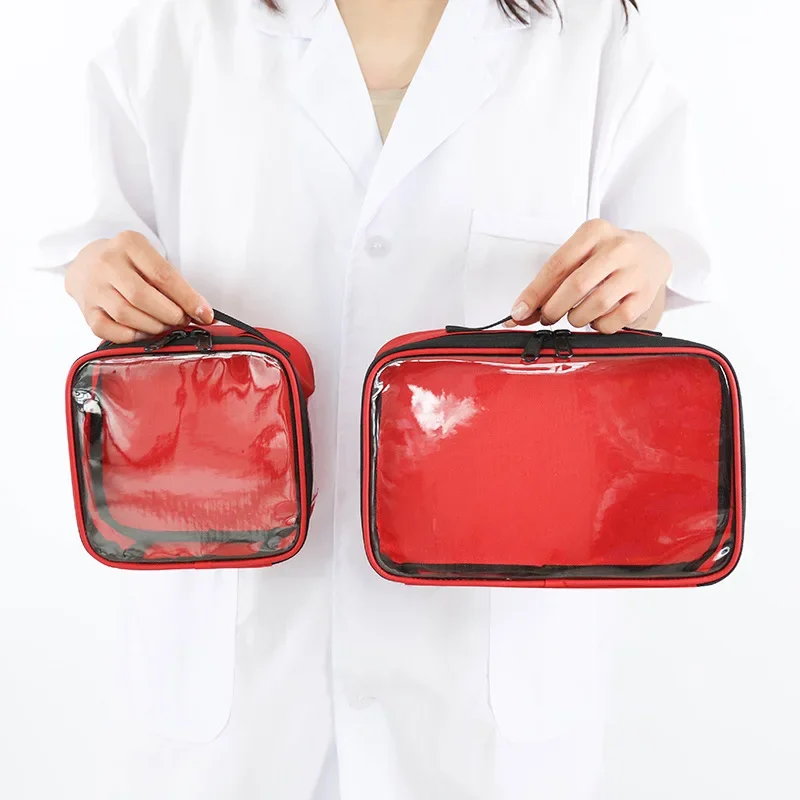 Bolsa de almacenamiento médica portátil para viaje al aire libre, Kit de primeros auxilios para píldoras de medicina, gran capacidad, Oxford, Kits