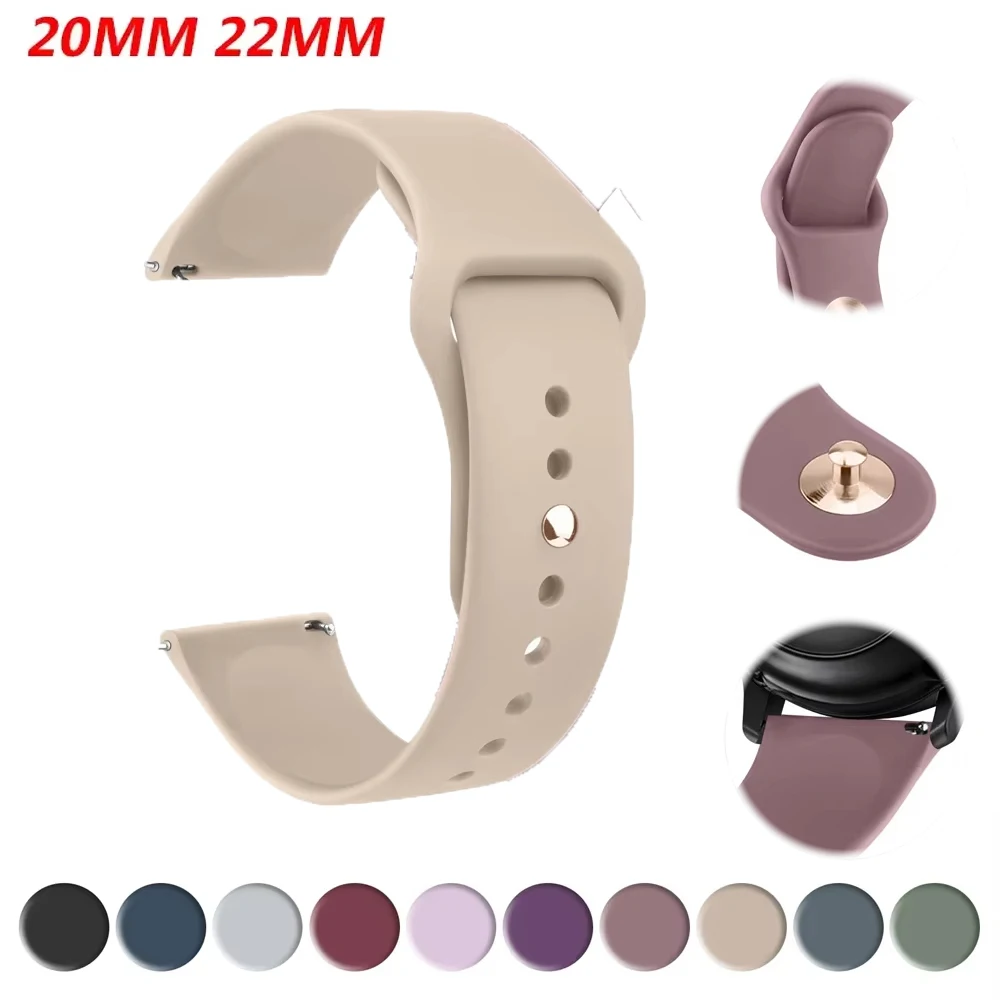 

Sports Silicone 20mm 22mm Watch Strap For Garmin Venu 3 Band Forerunner 265 255 Music Vivoactive 4 For Garmin Venu Sq 2 Bracelet