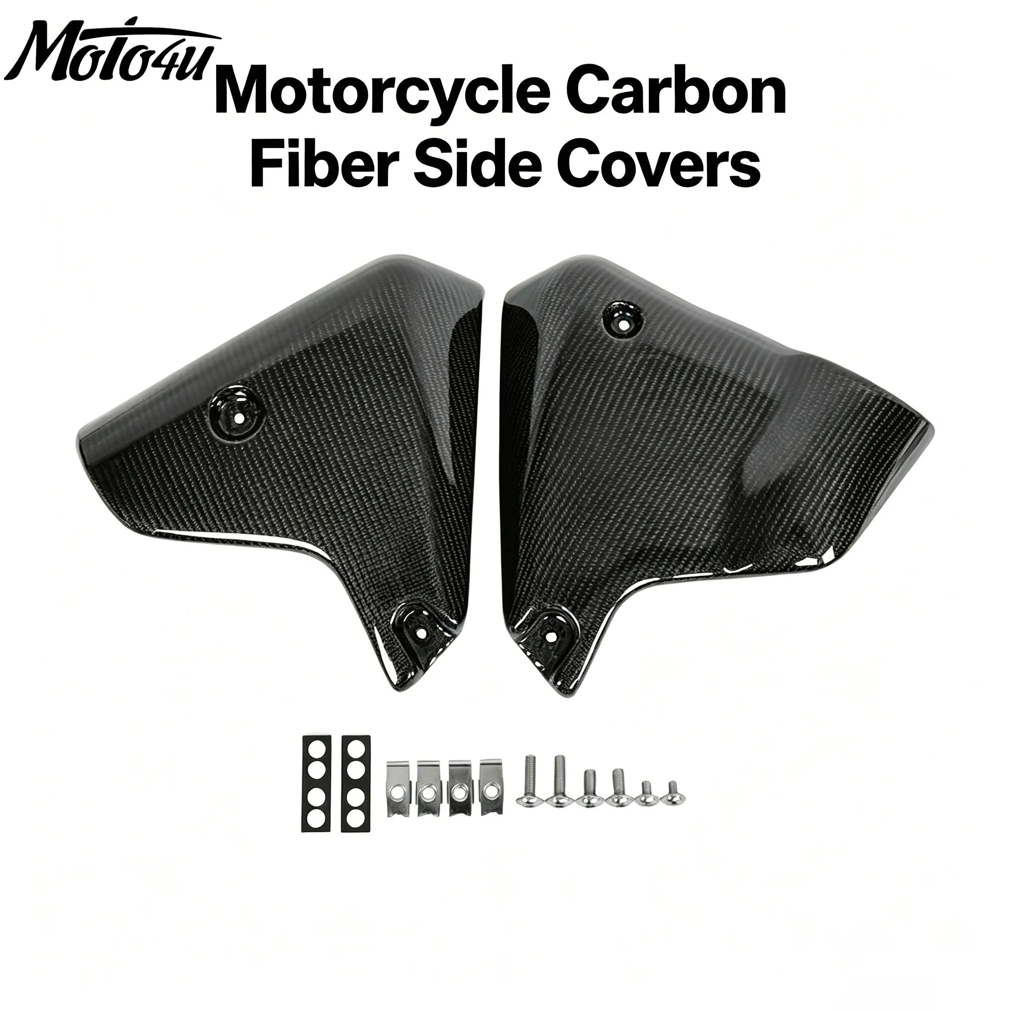 3K Carbon Fiber Tank Side Fairing Cover Motorcycle Side Panel Guard Protector For BMW K75 K100 K100RS K100RT Cafe Racer