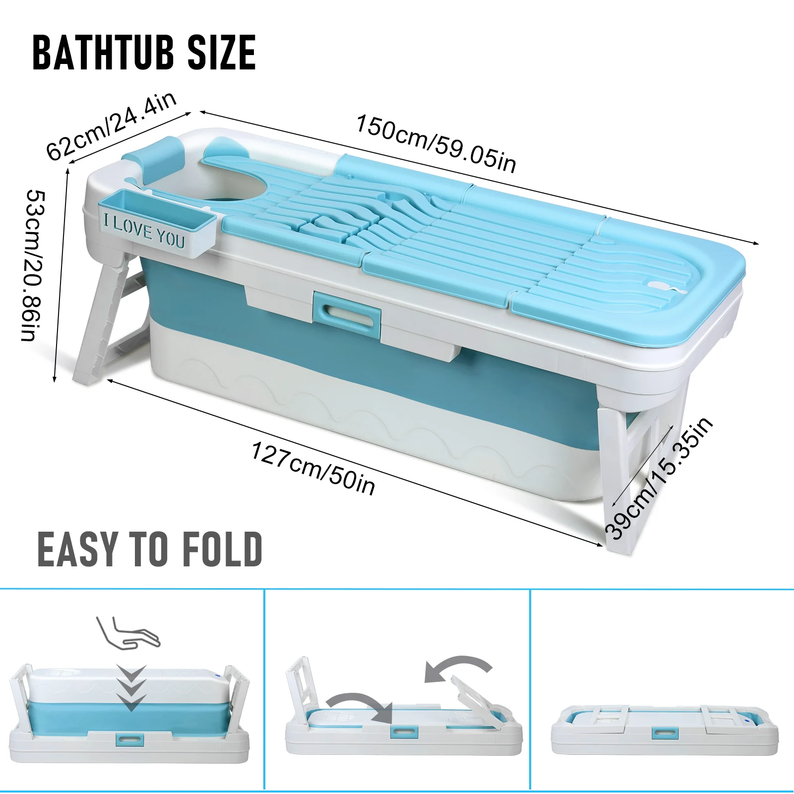 Foldable Bath Tub Adults Portable Bath Bucket Quality Plastic Thickened Bathtub Large Size Freestanding Family Sweat Steaming