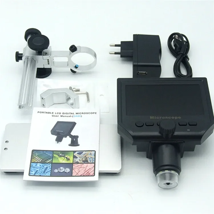 600X Digital Electronic Microscope Portable 3.6MP VGA Microscopes 4.3