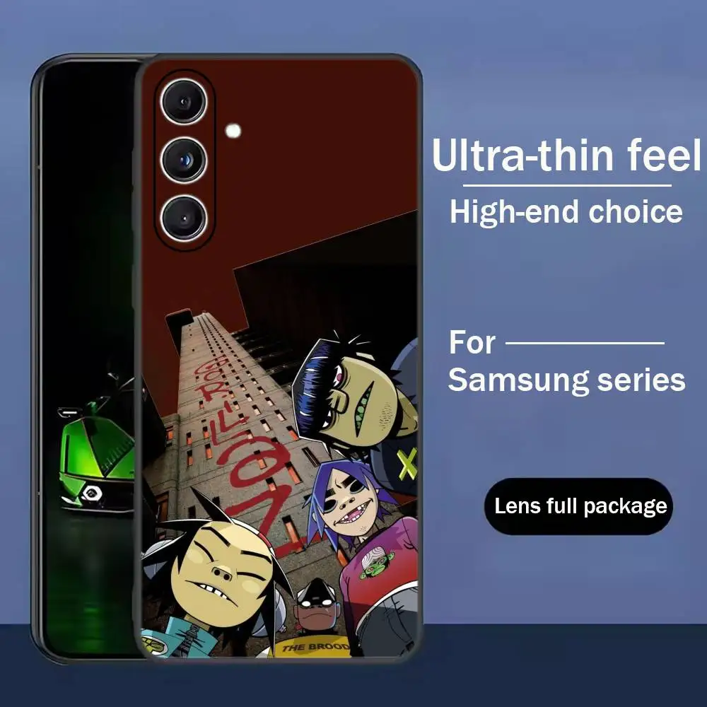 Cartoon Band Gorillaz Phone Case Silicone Soft For Samsung Galaxy A73,A72,A71,A70,A53,A52,A51