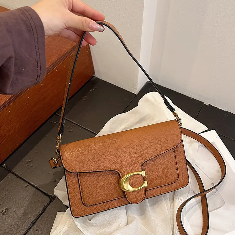 

Women's Luxury Lychee Leather Handbag 2026 New Arrival Elegant Buckle Mini Flap Shoulder Purse