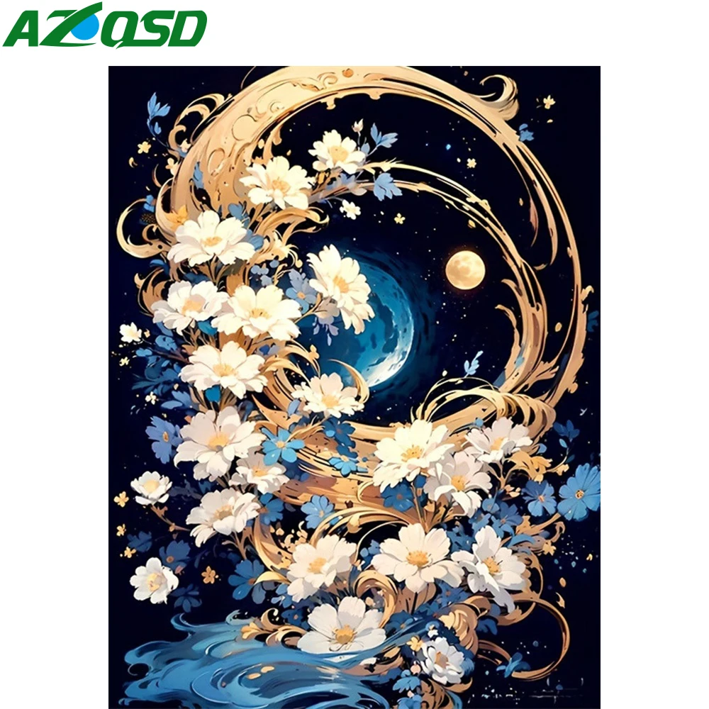 AZQSD Diamond Embroidery 5d Daisy Flower Mosaic Handicrafts Home Decor Diamond Painting Floral New Collection 2024 Rhinestones