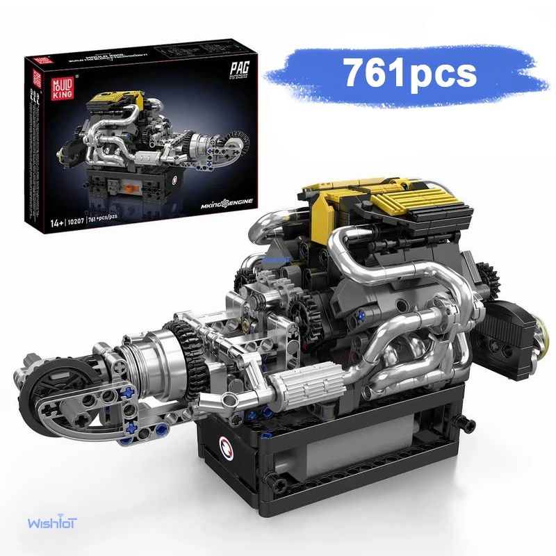 

10207 PAG Supercar V8 Engine Model 761pcs Building Block set DIY Toys for Christmas Gifts