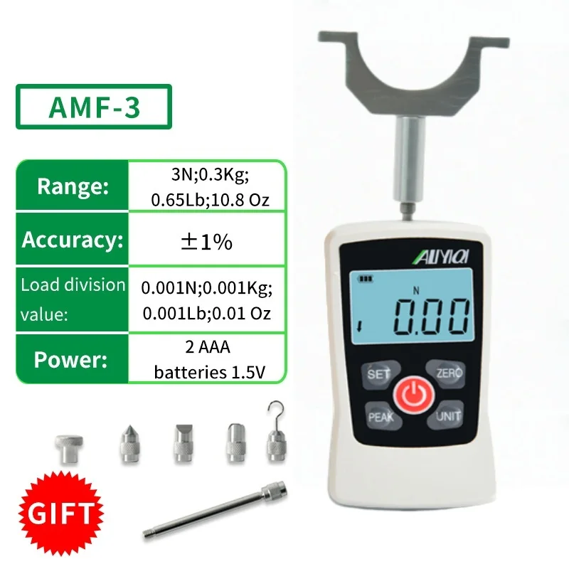3N/0.3KG/0.65LB/10.8OZ نظام اختبار قوة الدفع لقياس العضلات لمحترفي اللياقة البدنية، المعالجين الطبيعيين، مراكز إعادة التأهيل