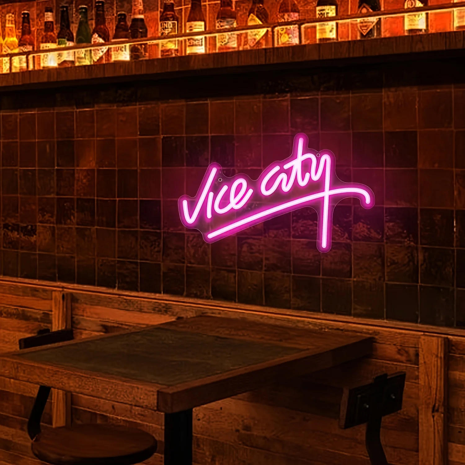 نائب مدينة النيون رسائل مكتوبة بخط اليد لديكور الحائط USB LED ضوء النيون تسجيل لغرفة النوم رجل الكهف لعبة غرفة ديكور #2