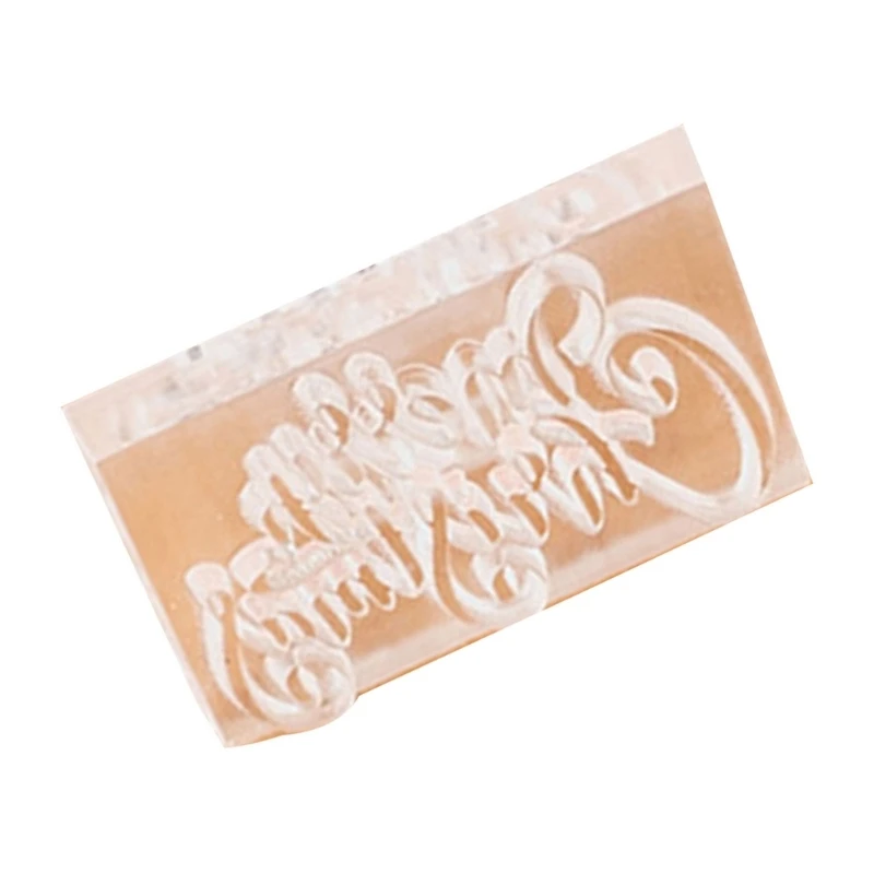 Festival Small Christmas Fondant Stamp with English Phrases Easy to Use Baking Tool Cookie Moulds Suitable for Baking