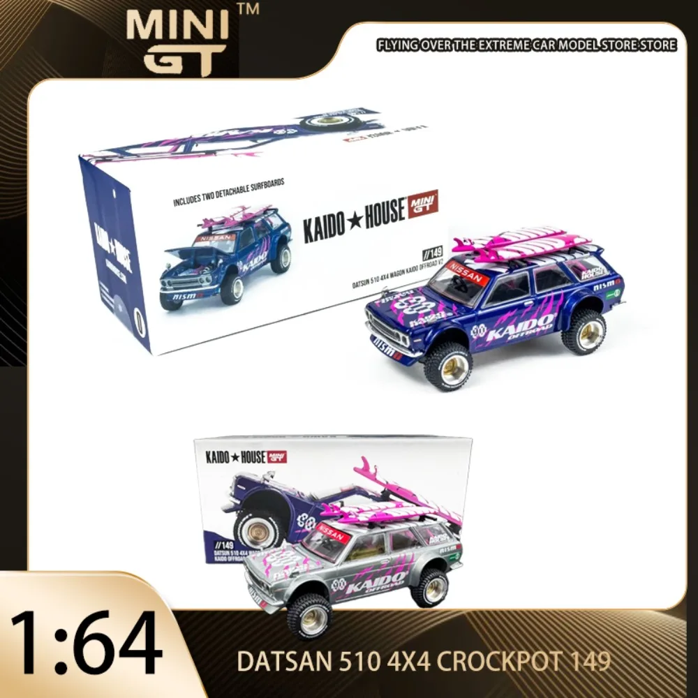 

Kaido House X MINIGT 1:64 Datsun 510 4x4 Crock Pot 149 Alloy Premium Diecast Vehicle Models Toys, Ship Now