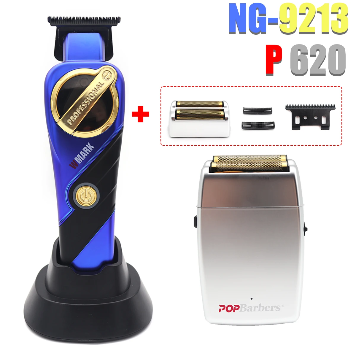 NG-9213 P620 Professional Hair Clipper Kit for Men Magnetic Motor DLC Blade Zero Gapped 11000RPM Electric Shaver Hair Trimmer