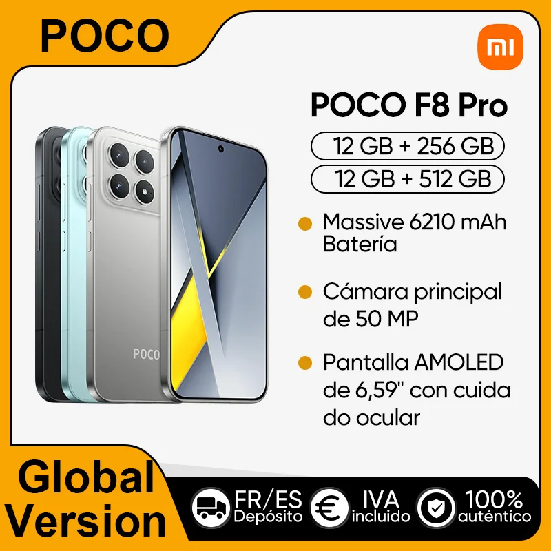 Versione globale POCO F8 Pro 5G Smartphone Snapdragon ®   8 Elite Display AMOLED per la cura degli occhi da 6,59" 6210mAh 100W HyperCharge IP68 NFC