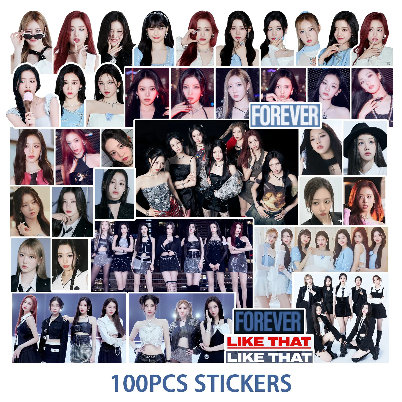 100Pcs/Set BABYMONSTER Idol New Album FOREVER HD Printd Waterproof Sticker Decoration Notebook Sticker HARAM AHYEON Fans Gifts