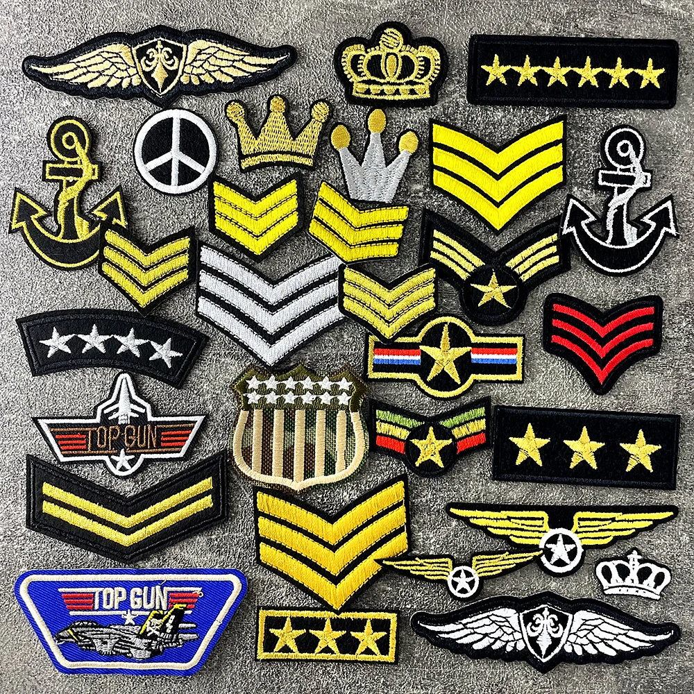 Emblem Iron on Patches for Clothes Embroidered Badges Hippie Patch Cover Repair Hole Stickers Beautification Function