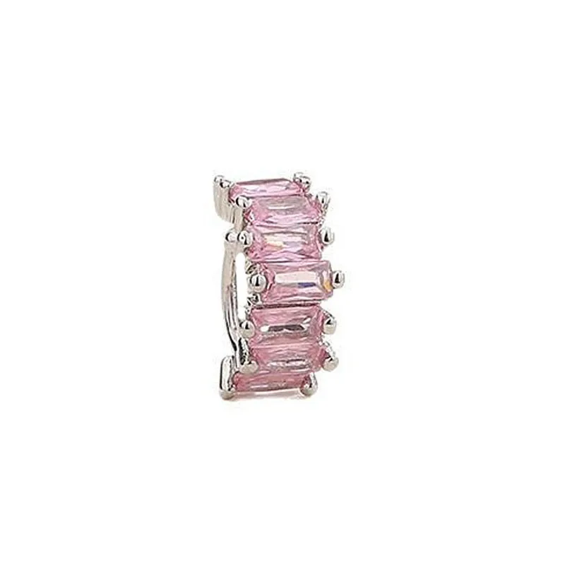 Irregular Square Zircon Ear Clip Earrings for Women