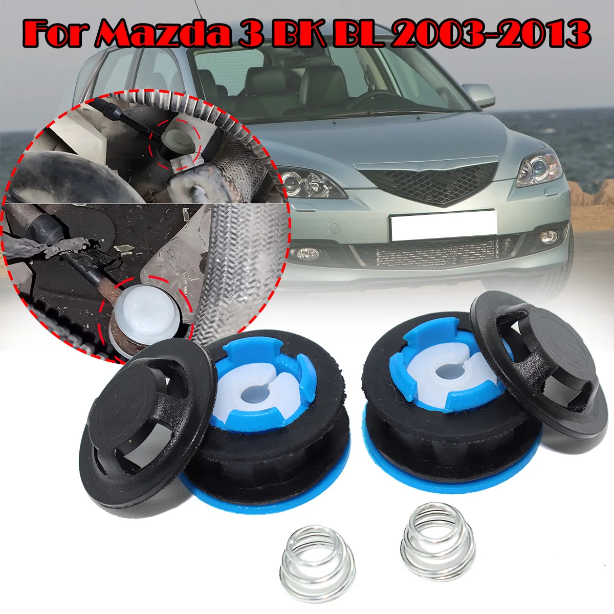 

2pcs Manual Transmission Gear Shift Cable Linkage End Rod Bushing For Mazda 3 BK BL 2003 2004-2013 Gearbox Shifter lever Grommet