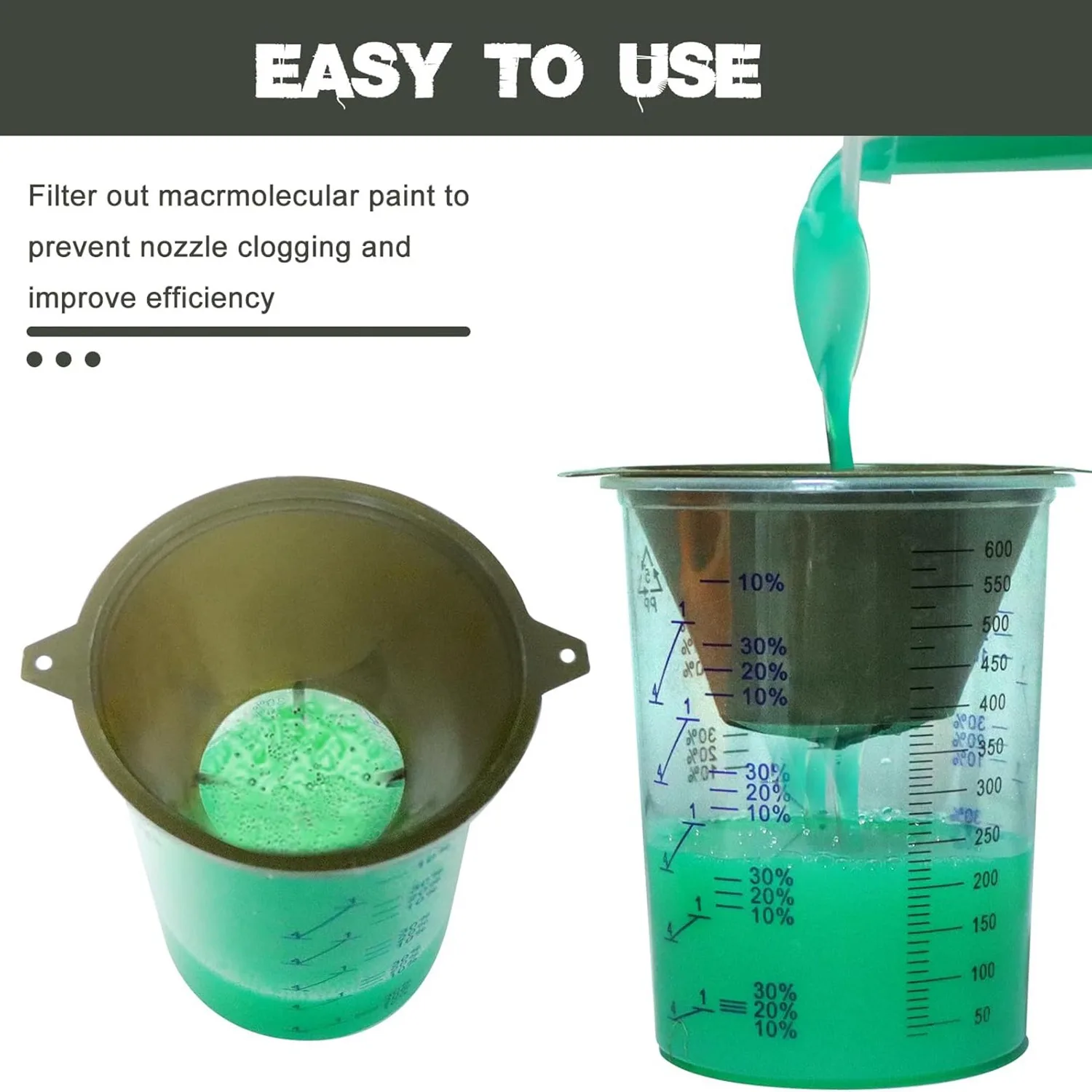 50 buah penyaring Cat, penyaring cat 100MM dengan jaring nilon halus dapat digunakan kembali industri Filter cat nilon Mesh mudah dipasang