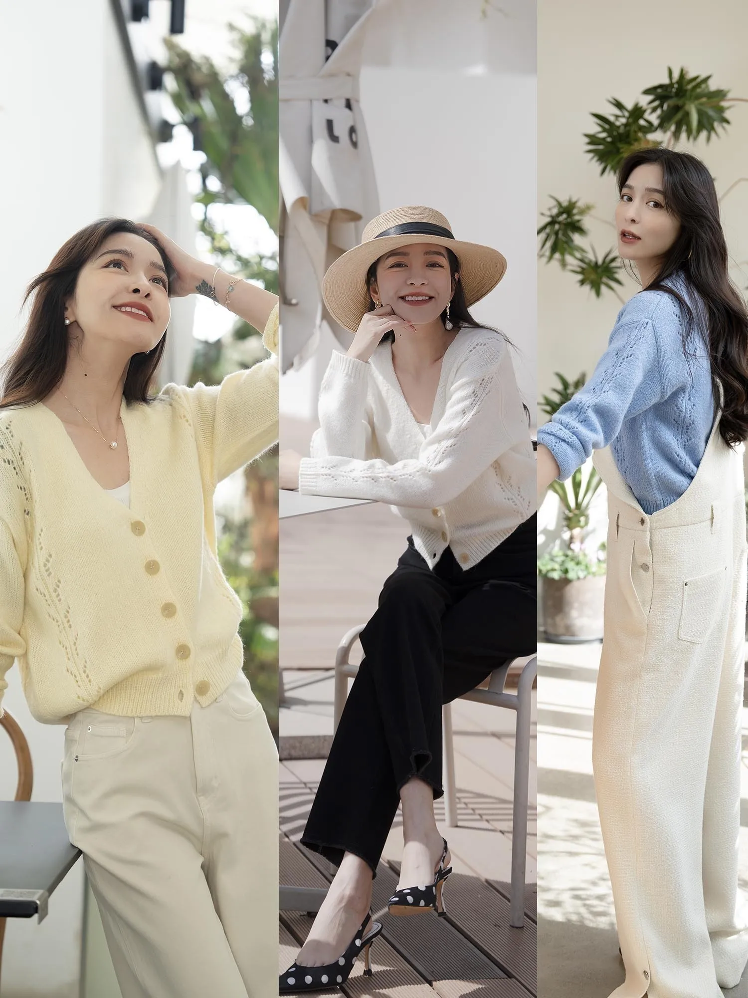 

Вязаный кардиган Ele ort с ажурным дизайном и принтом слонов и жирафов в разноцветных тонах для весеннего повседневного образа.