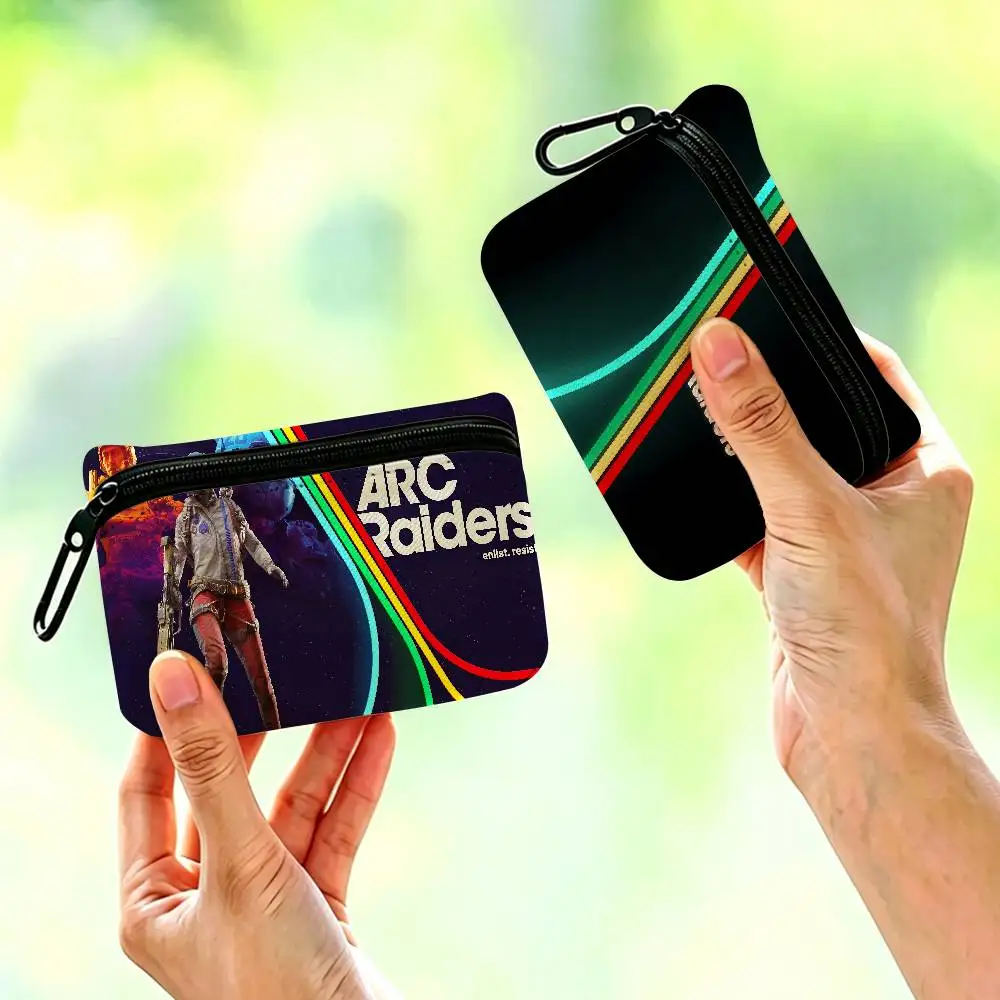 New Fps Gaming ARC Raiders Oxford Fabric Zipper Pouch Lightweight Hanging Coin Wallet For Coins ID Cards Keys Lipstick Earbuds