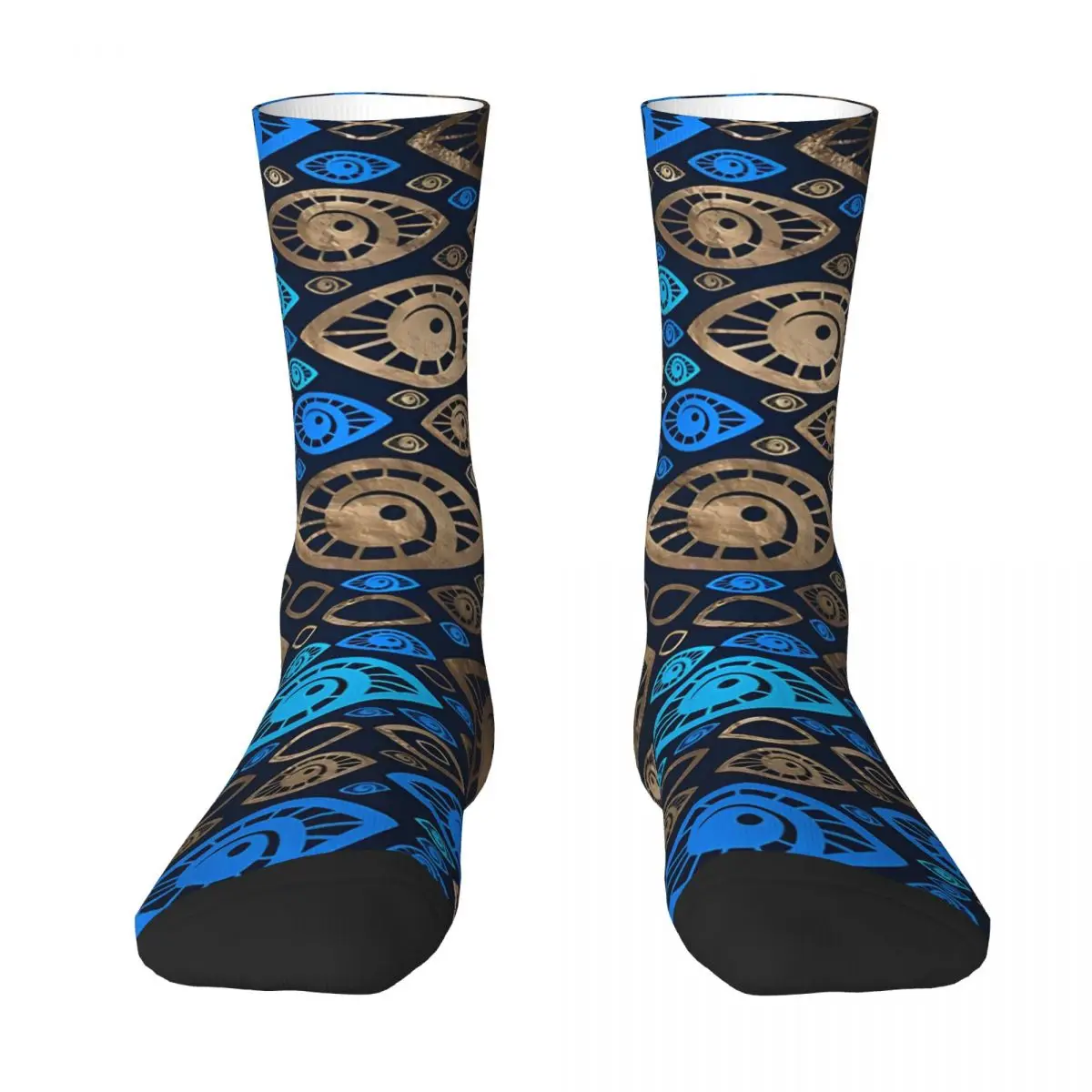 Vintage Greek Evil Eye Pattern Men's Socks Unisex Street Style Seamless Printed Crazy Crew Sock Gift